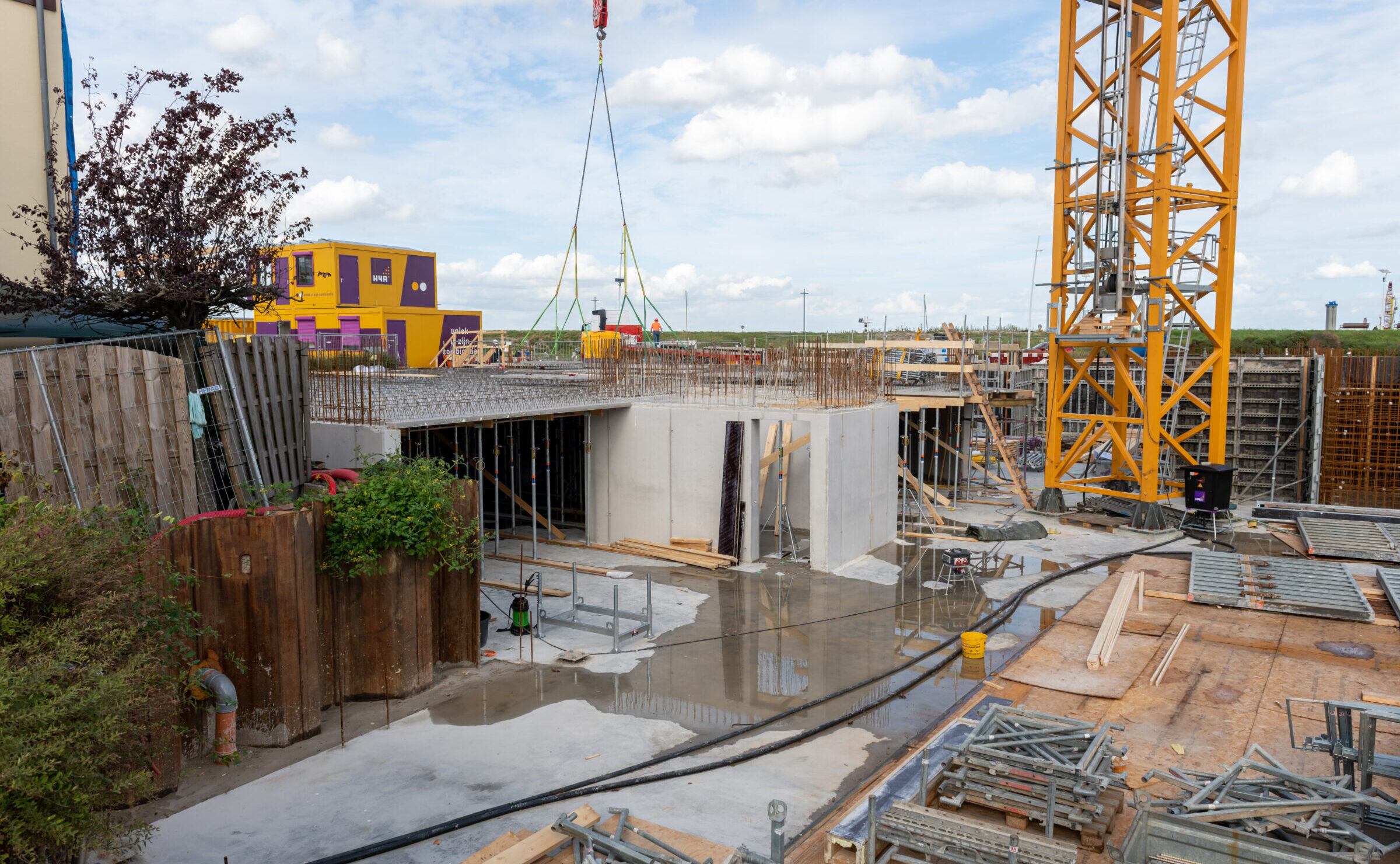 Eerste wanden van de nieuwe appartementen in Terneuzen staan door H4A Bouw