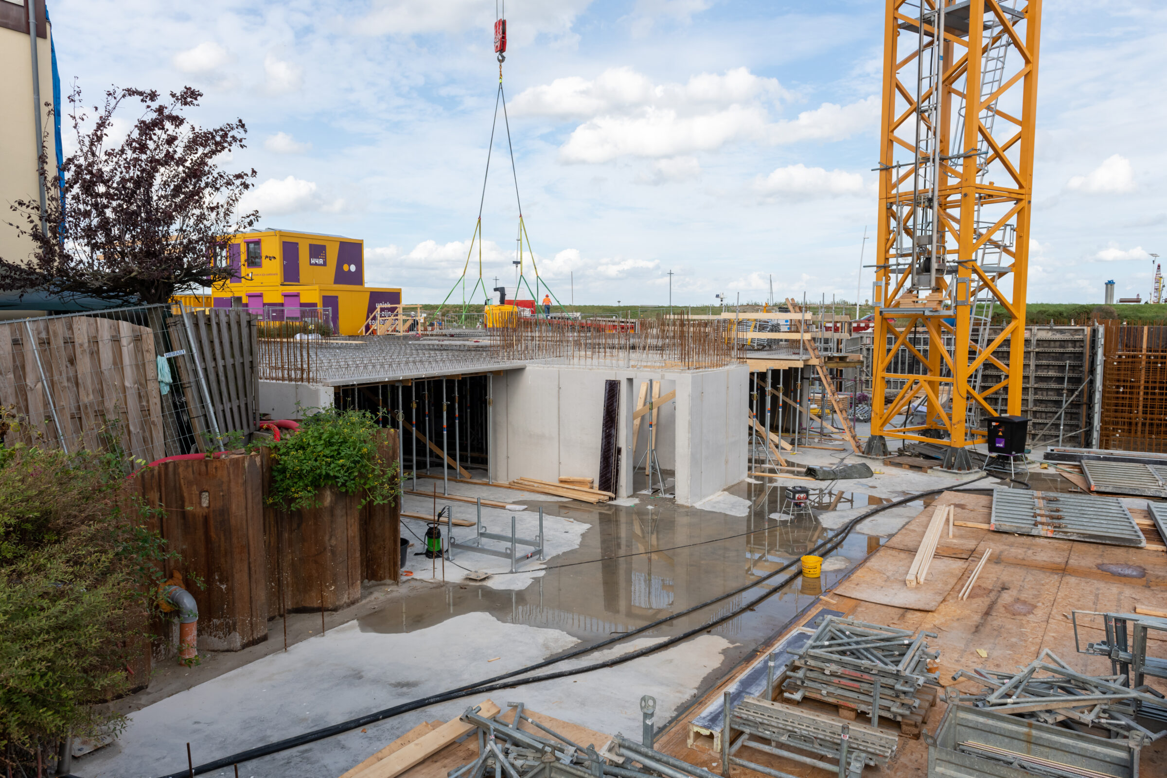 Eerste wanden van de nieuwe appartementen in Terneuzen staan door H4A Bouw