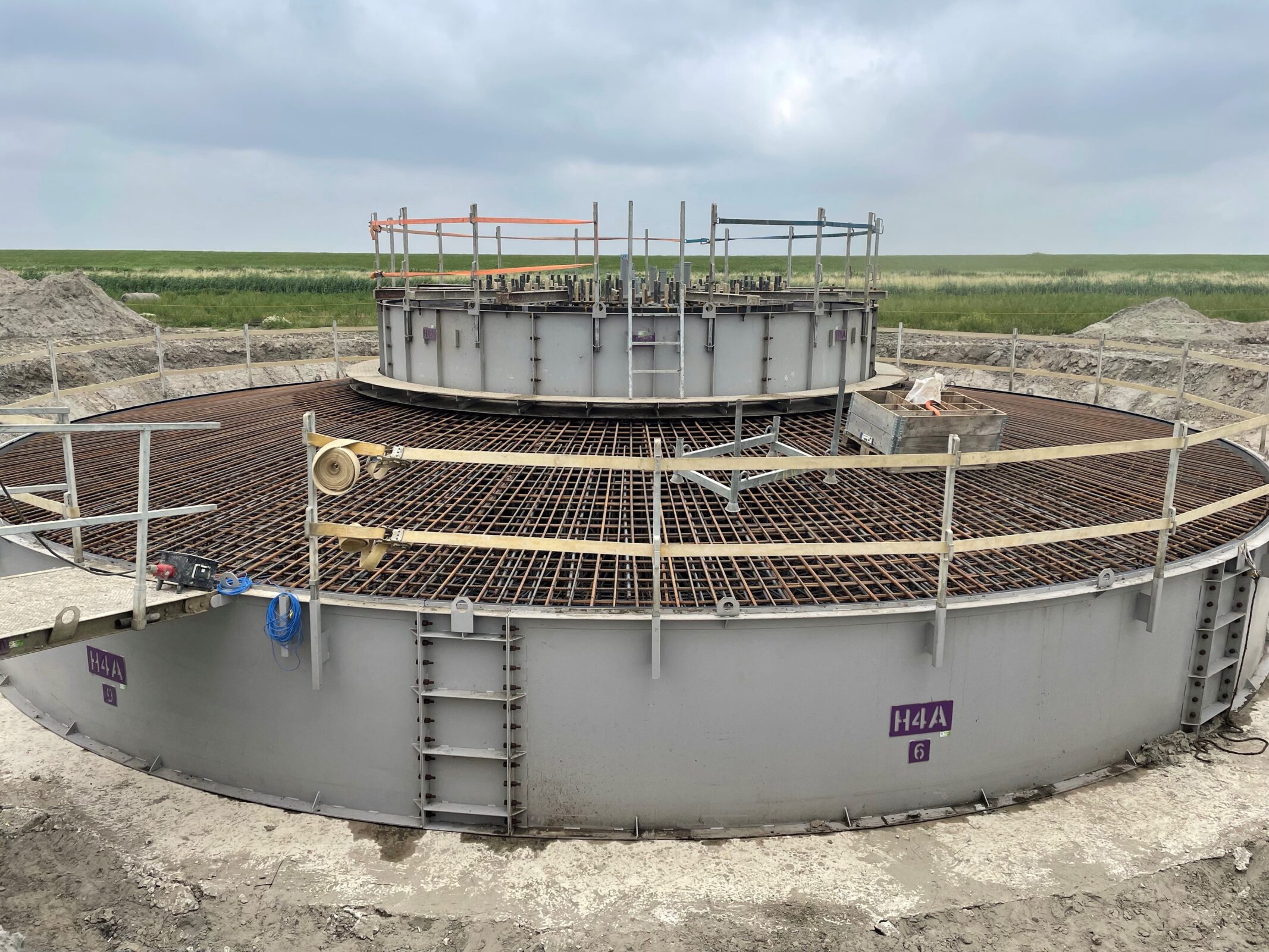 H4A Windenergie maakt een fundering voor een windmolen