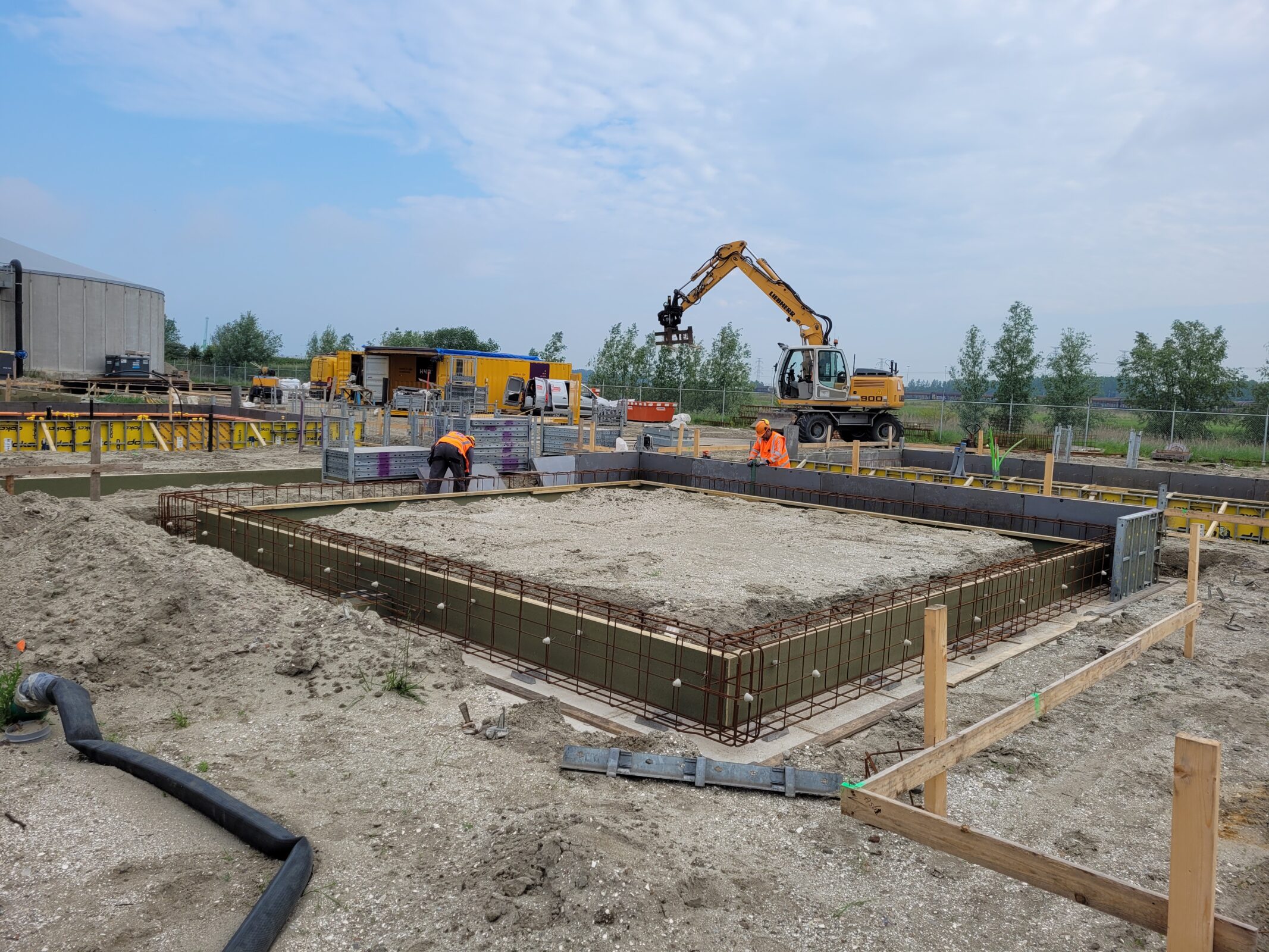 Bouw van fundering door H4A Industrie Service