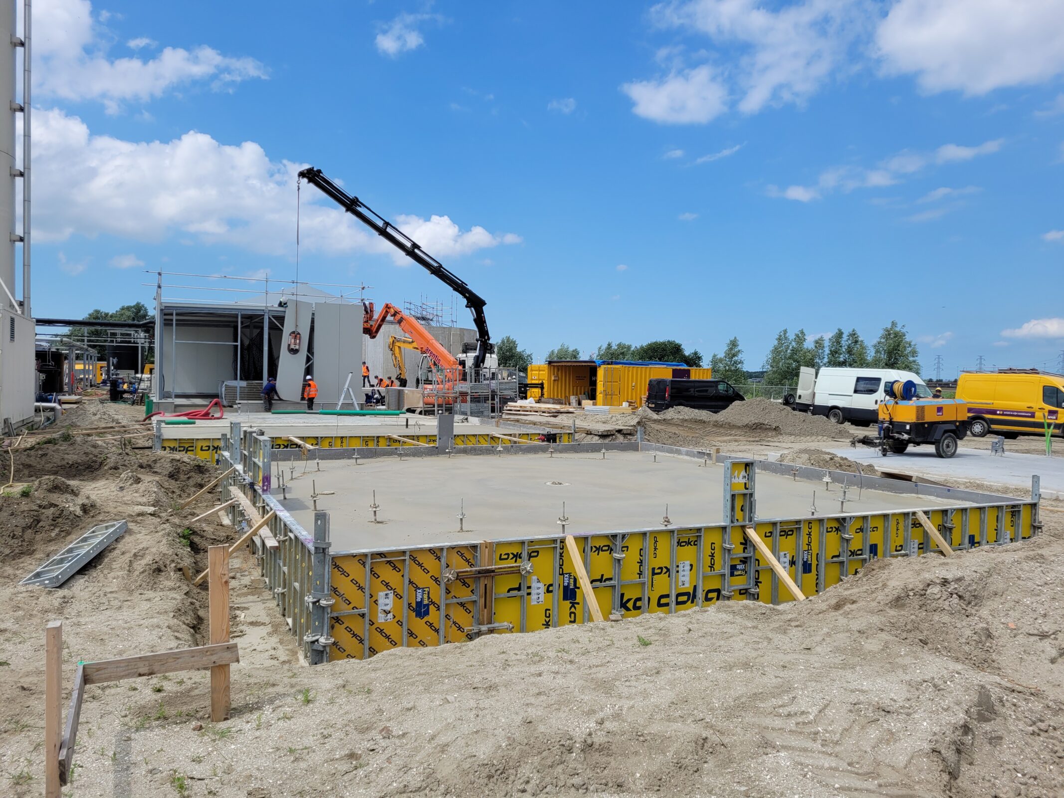 Bouw van fundering door H4A Industrie Service