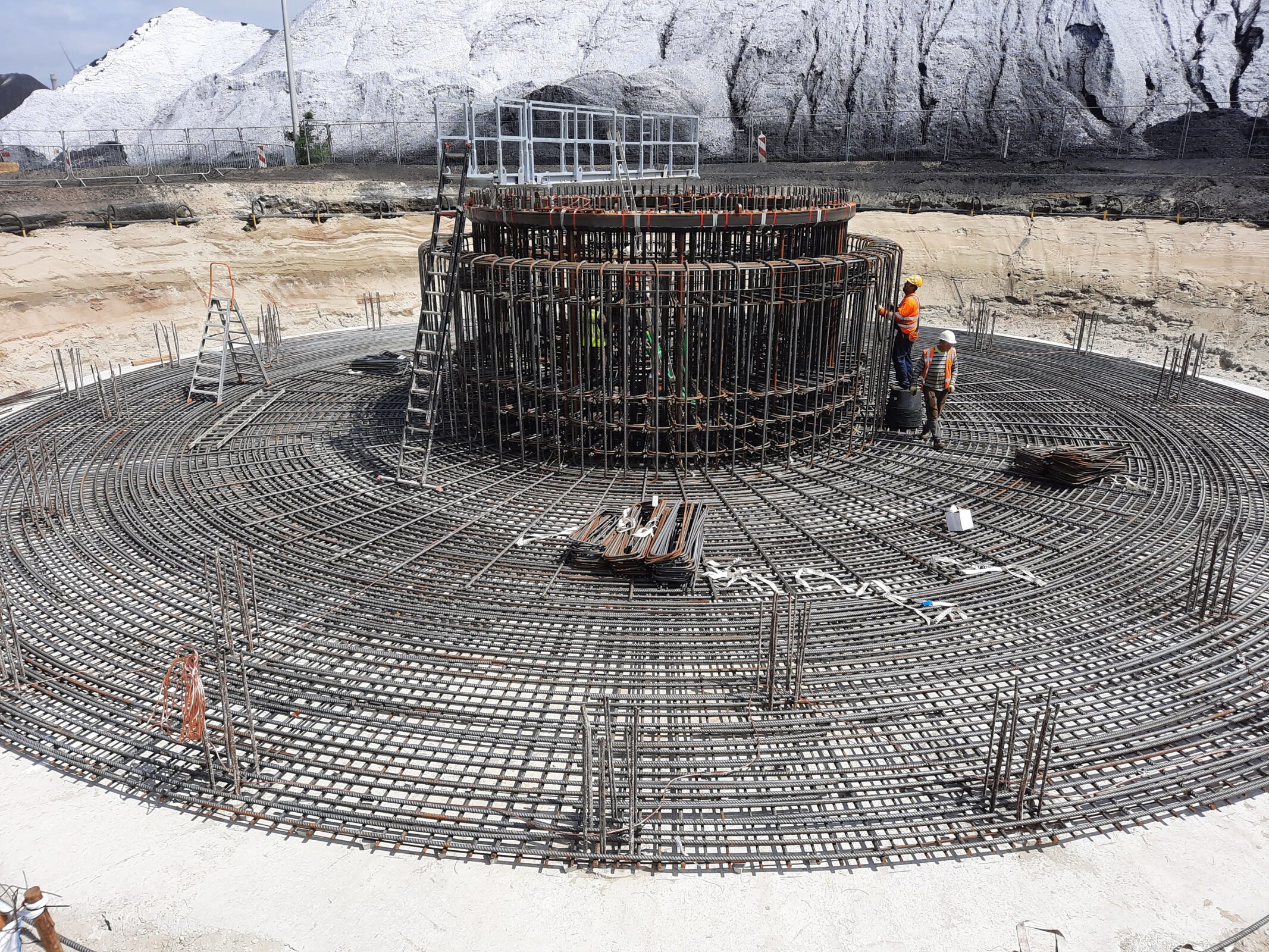 Wapening voor fundering windmolen door H4A Windenergie