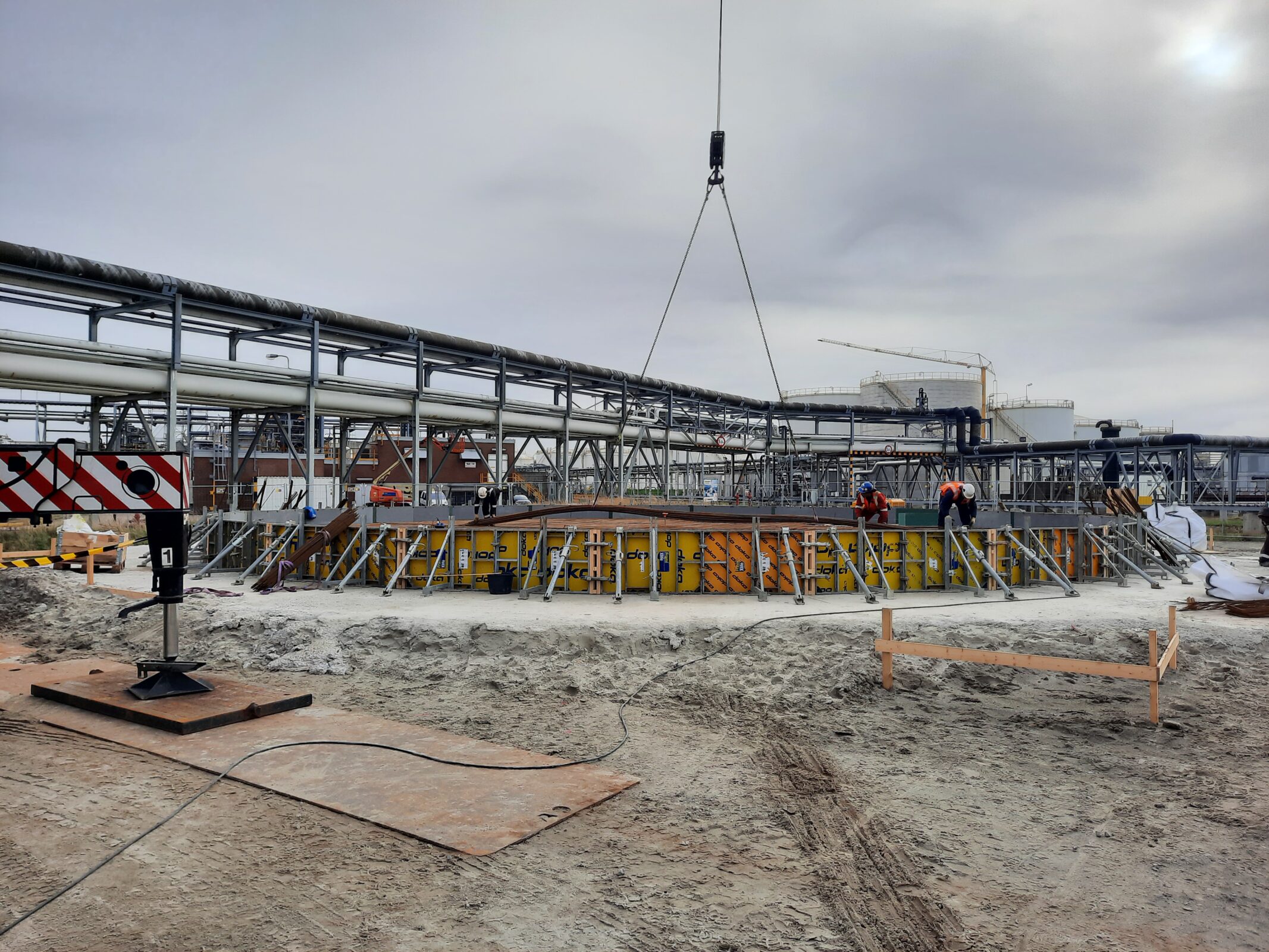 Bouw van fundering door H4A Industrie Service