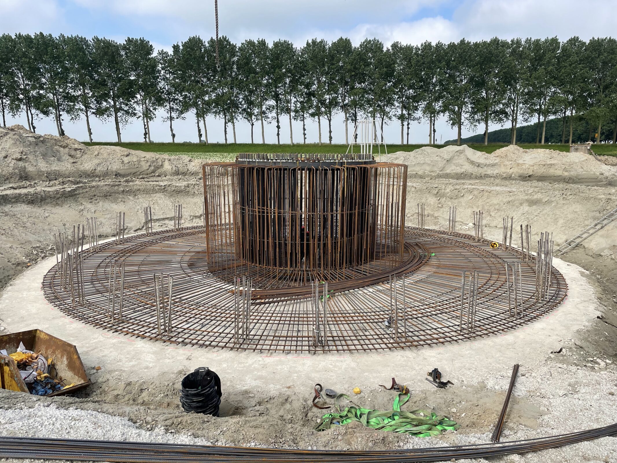 Wapening voor fundering windmolen door H4A Windenergie