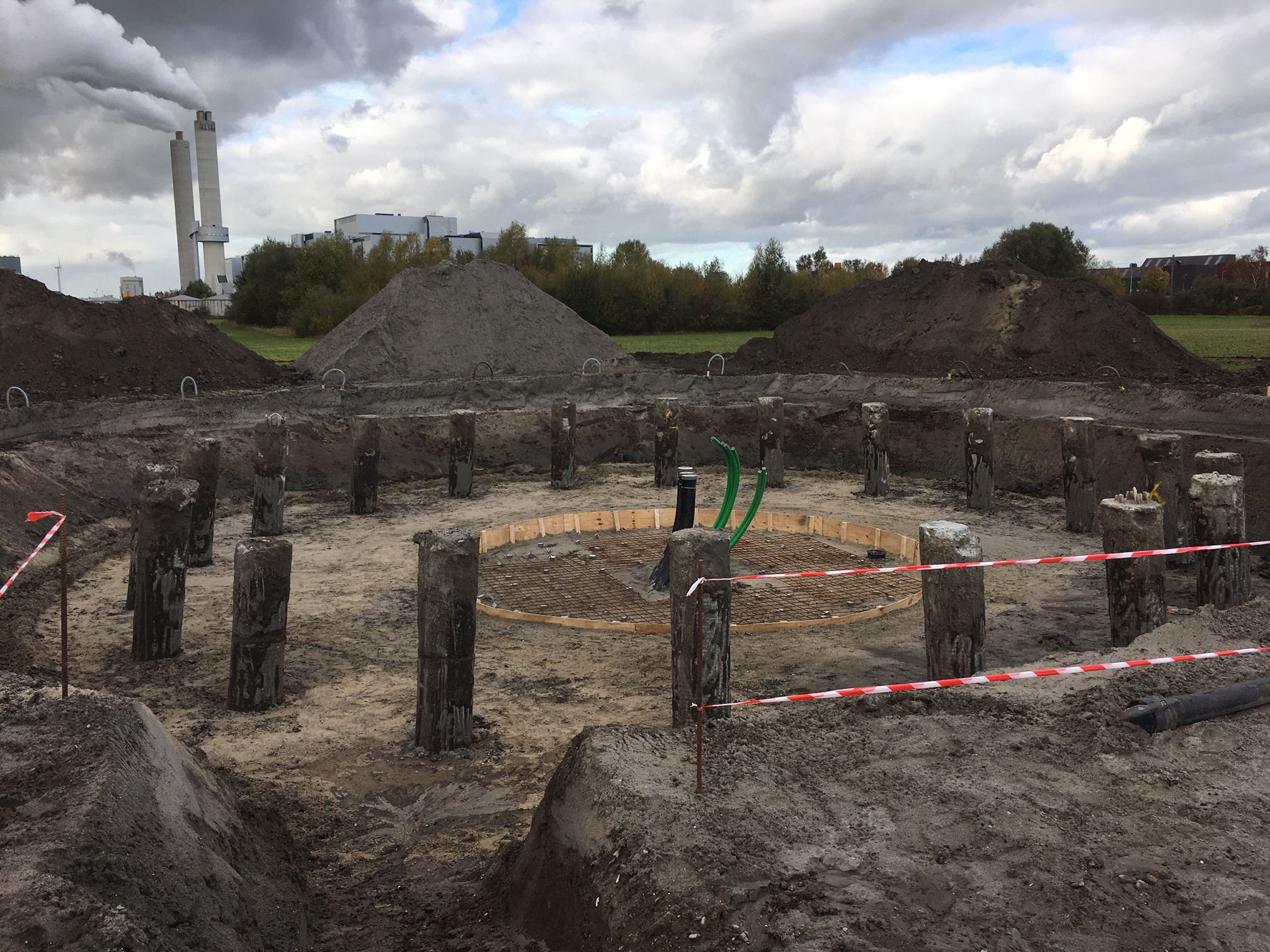 H4A Windenergie maakt een fundering voor een windmolen