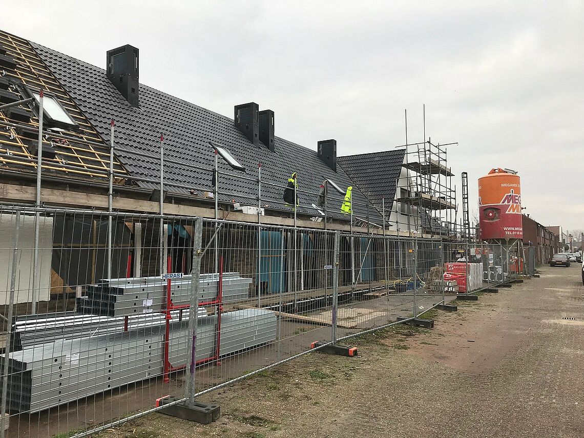 Nieuwbouwwoning Sas van Gent in aanbouw door H4A Bouw