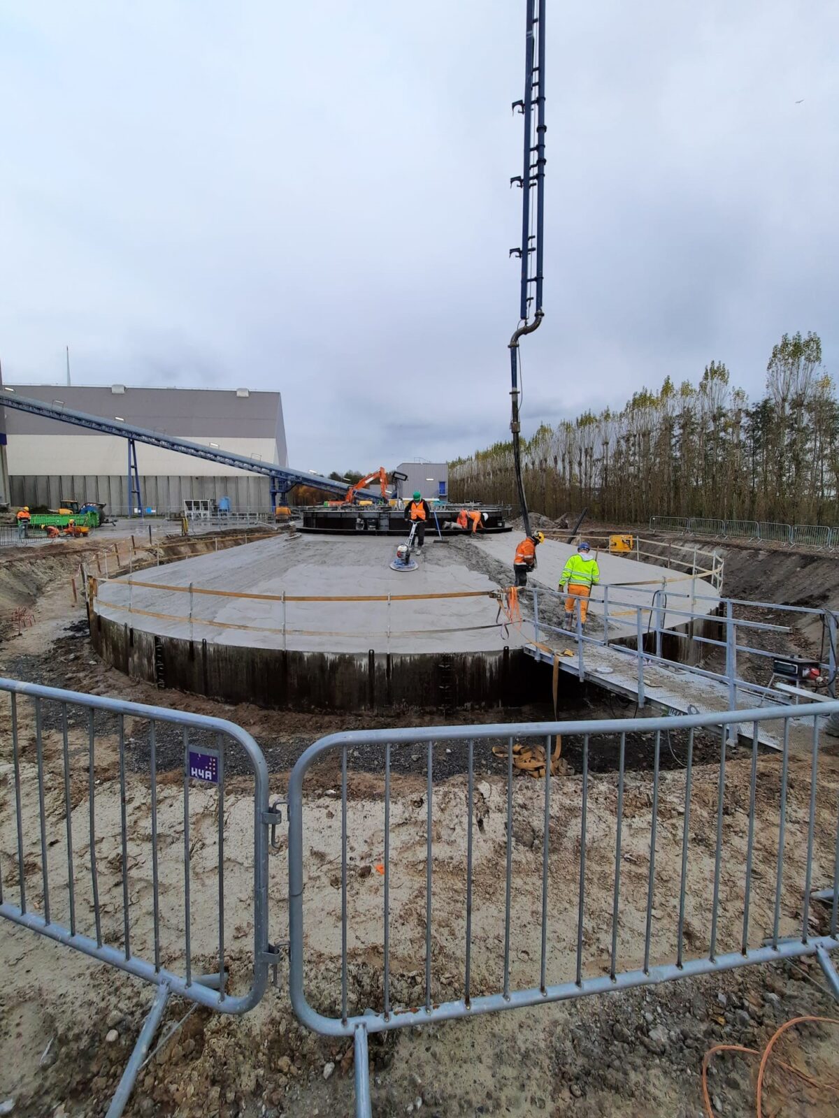H4A Windenergie maakt een fundering voor een windmolen bij Windpark CBR & Gadot