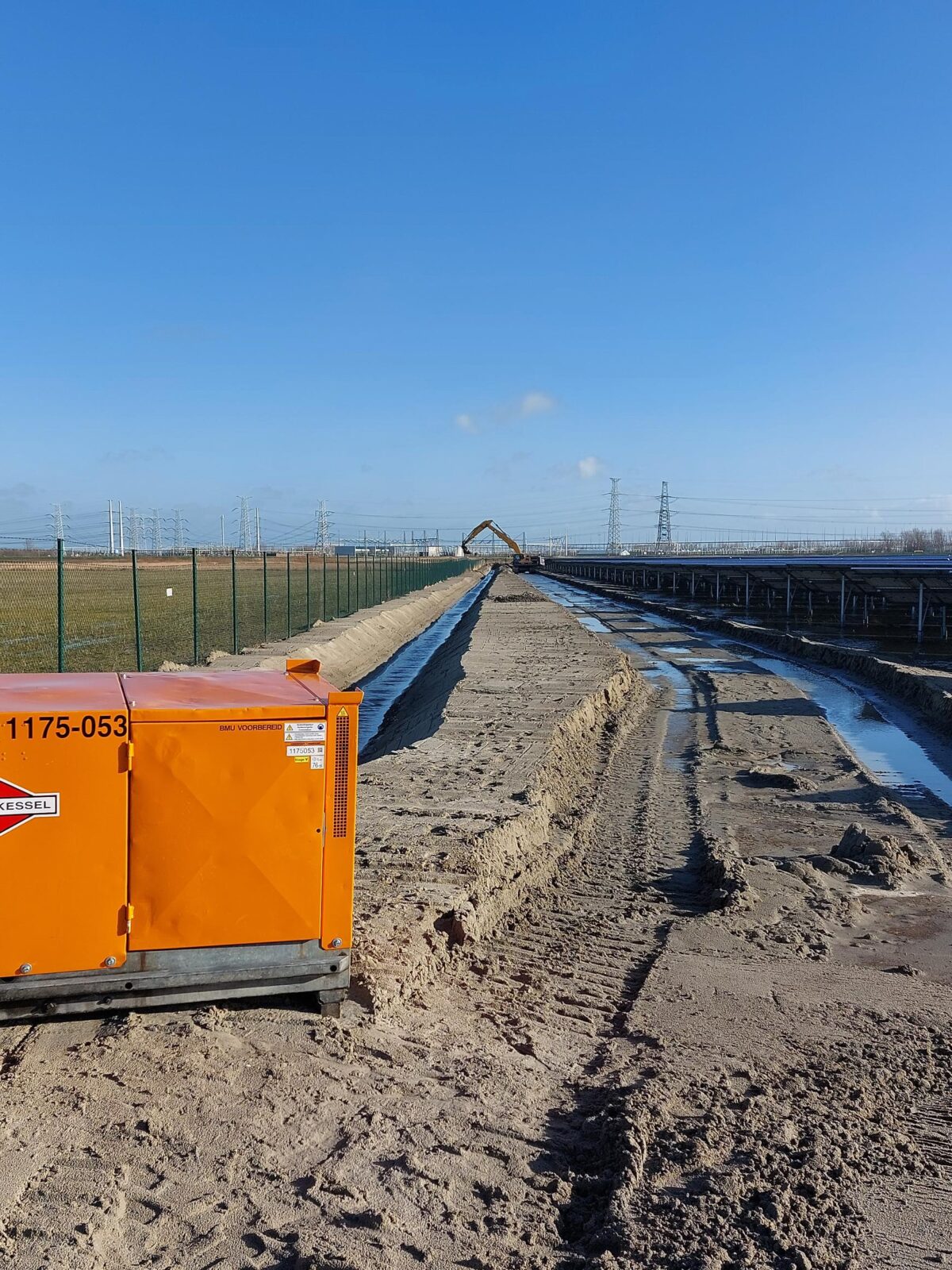 H4A Windenergie maakt een fundering voor een windmolen bij Windpark ENZEE Vlissingen-Oost