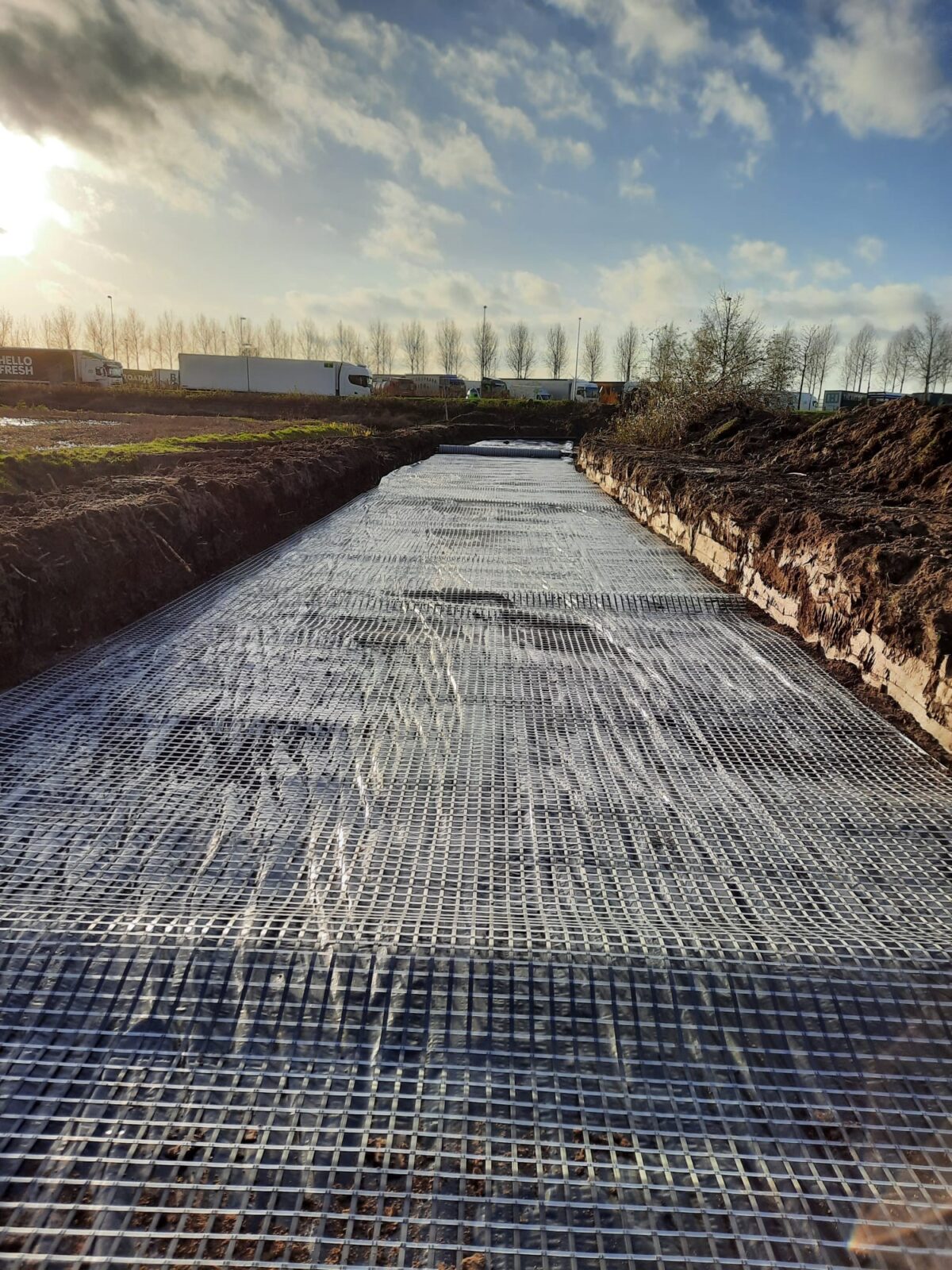 H4A Windenergie maakt een fundering voor een windmolen bij Windpark Streepland