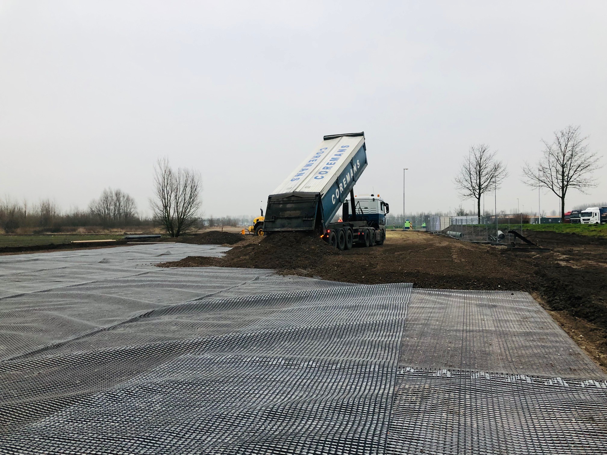 H4A Windenergie maakt een fundering voor een windmolen bij Windpark Streepland