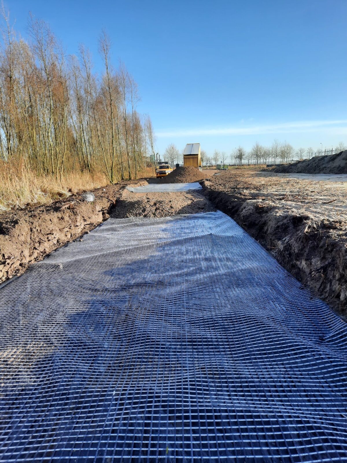 H4A Windenergie maakt een fundering voor een windmolen bij Windpark Streepland