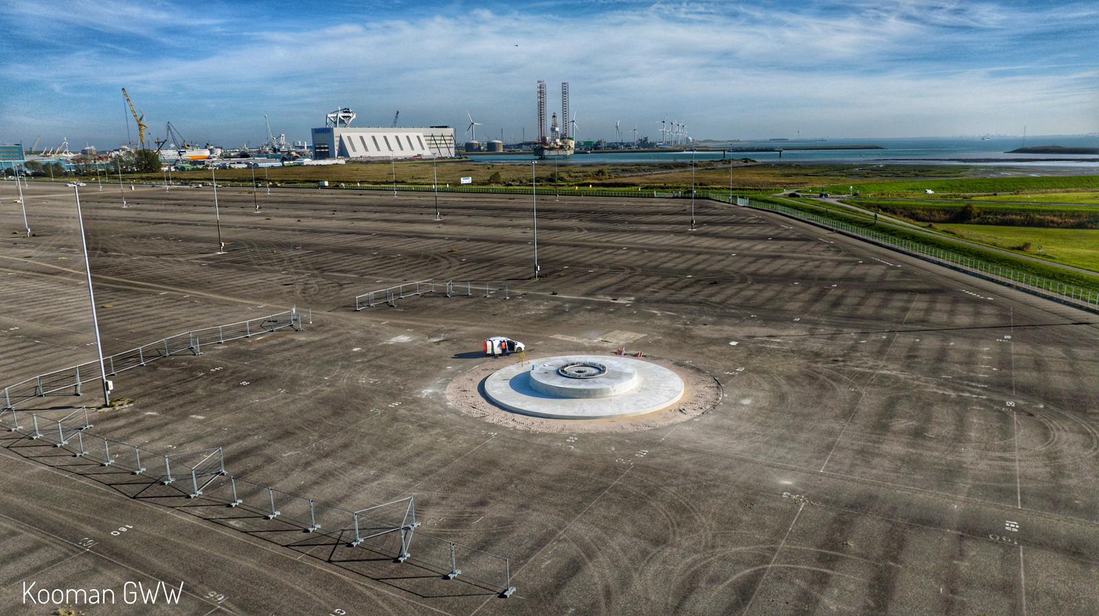 H4A Windenergie maakt een fundering voor een windmolen bij Windpark Joosland