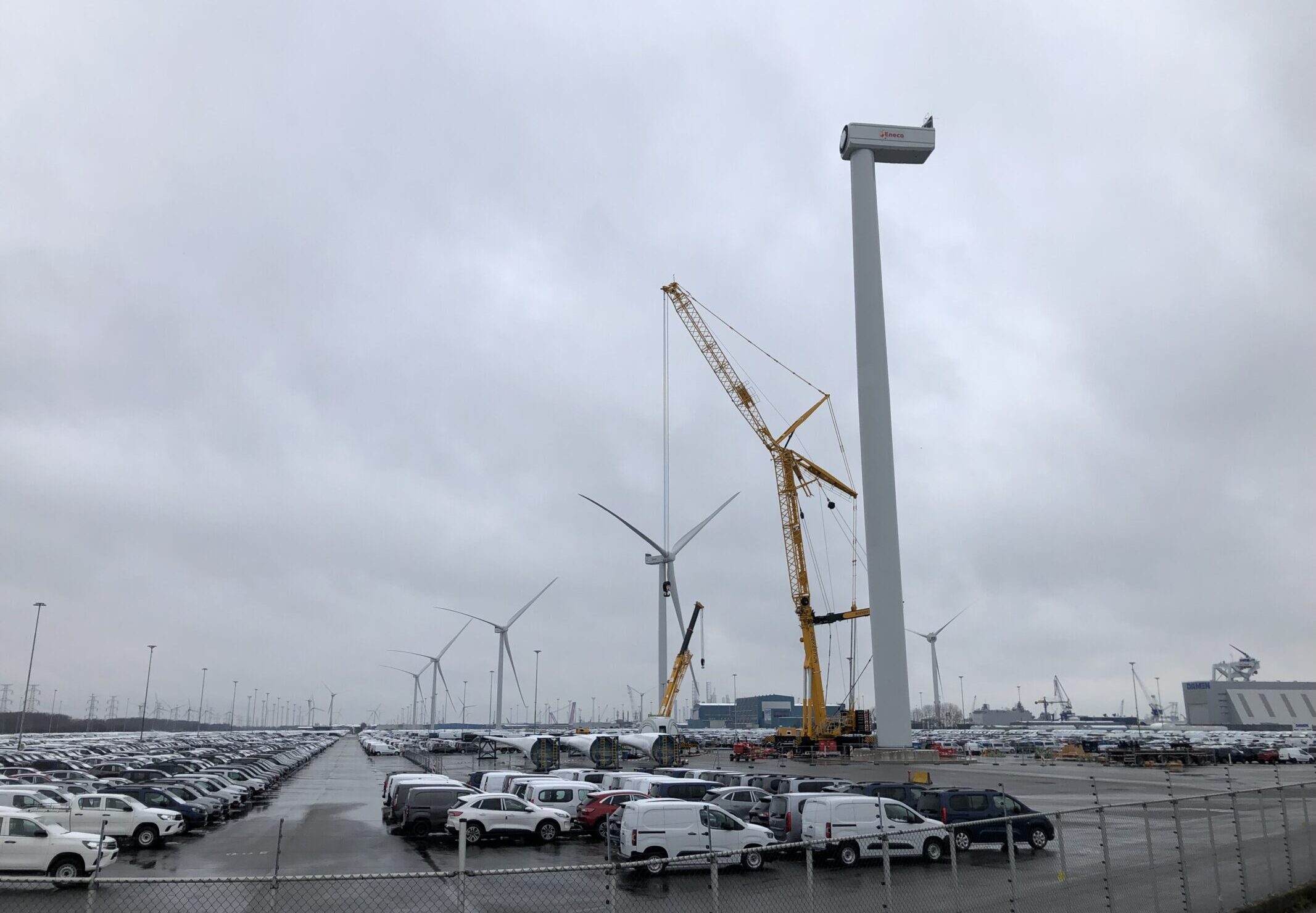 H4A Windenergie maakt een fundering voor een windmolen bij Windpark Joosland