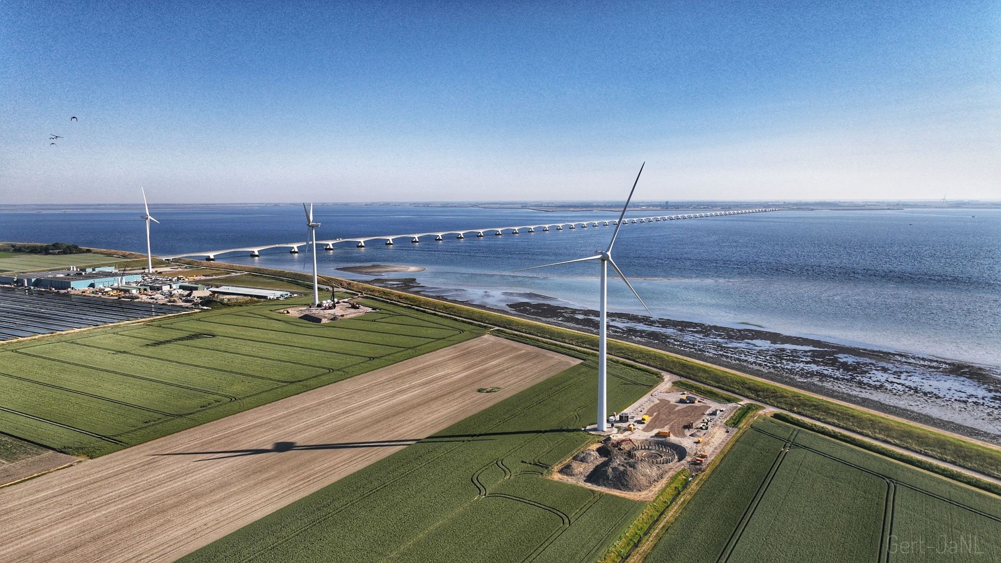 H4A Windenergie maakt een fundering voor een windmolen bij Windpark Kats