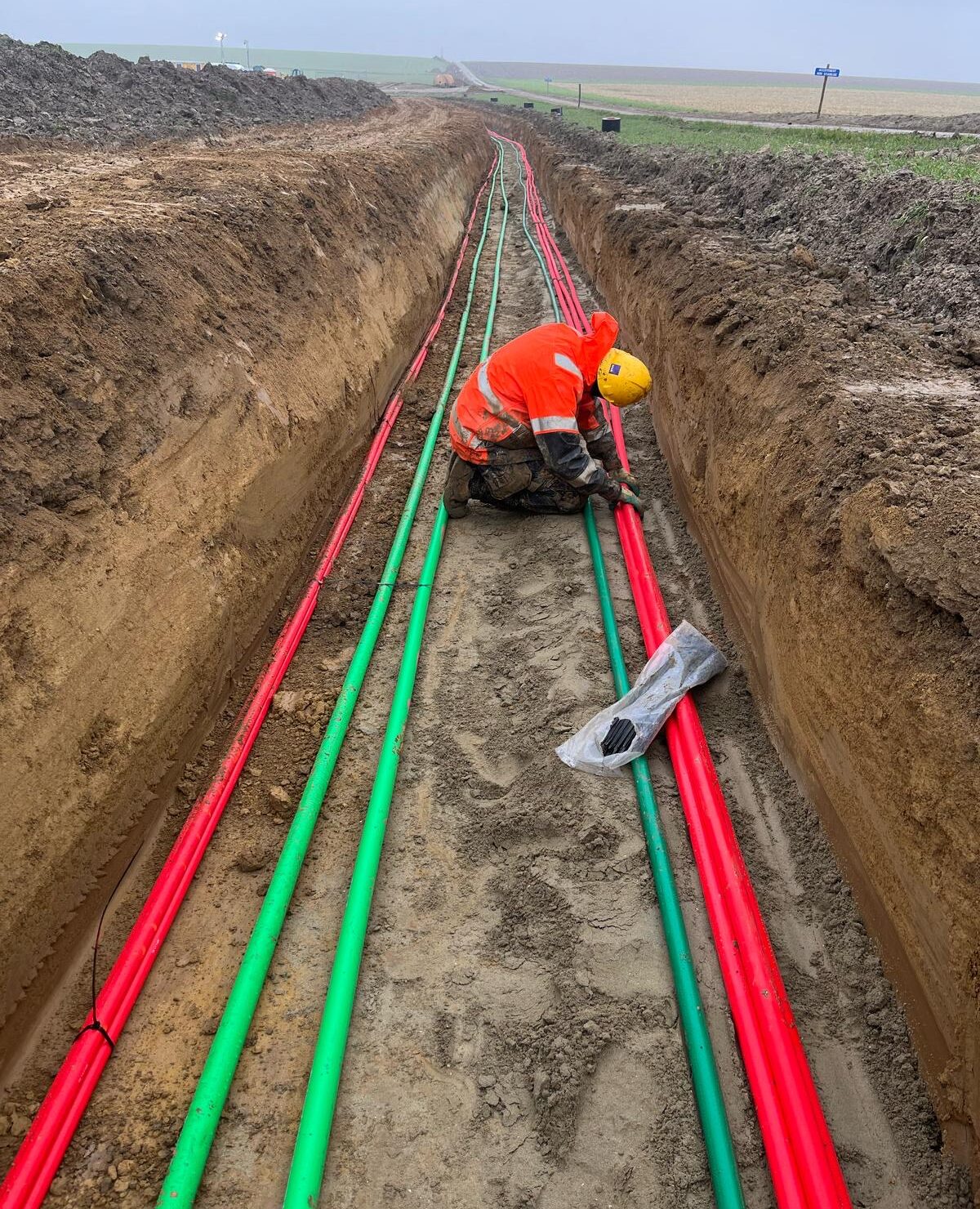 H4A Windenergie maakt een fundering voor een windmolen bij de windparken in Hannuit