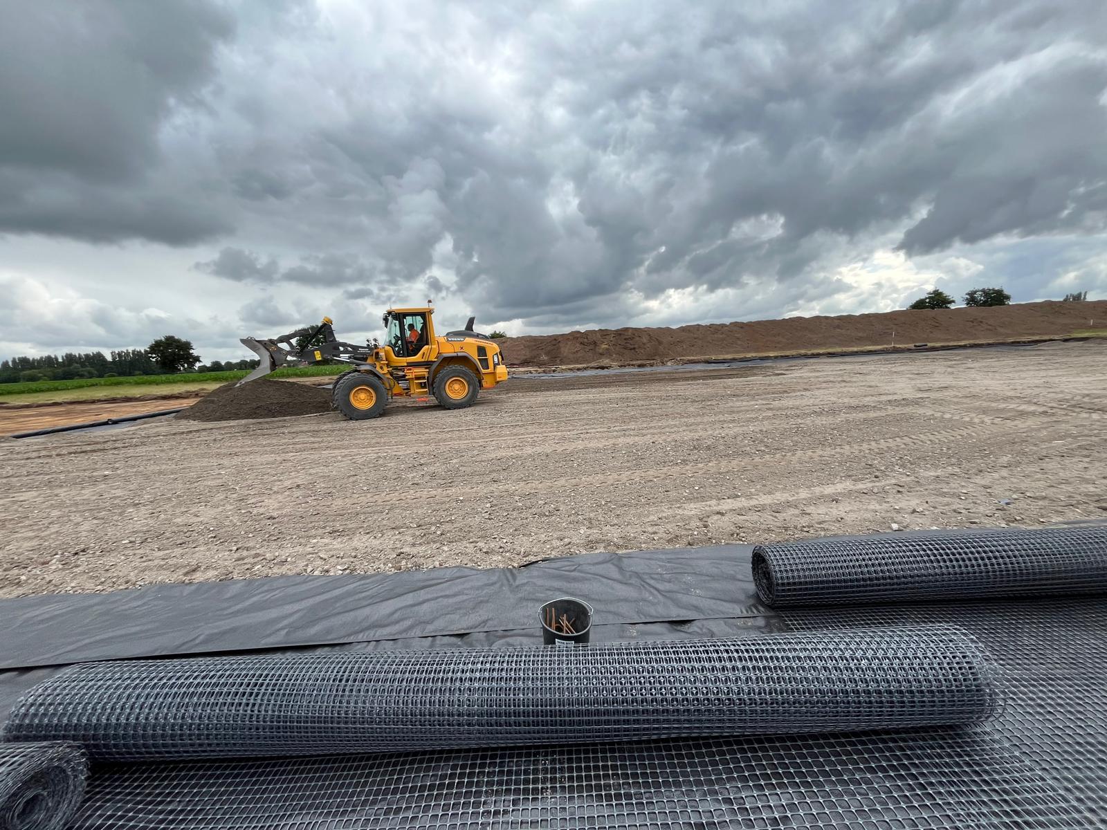H4A Windenergie maakt een fundering voor een windmolen bij windpark Assenede