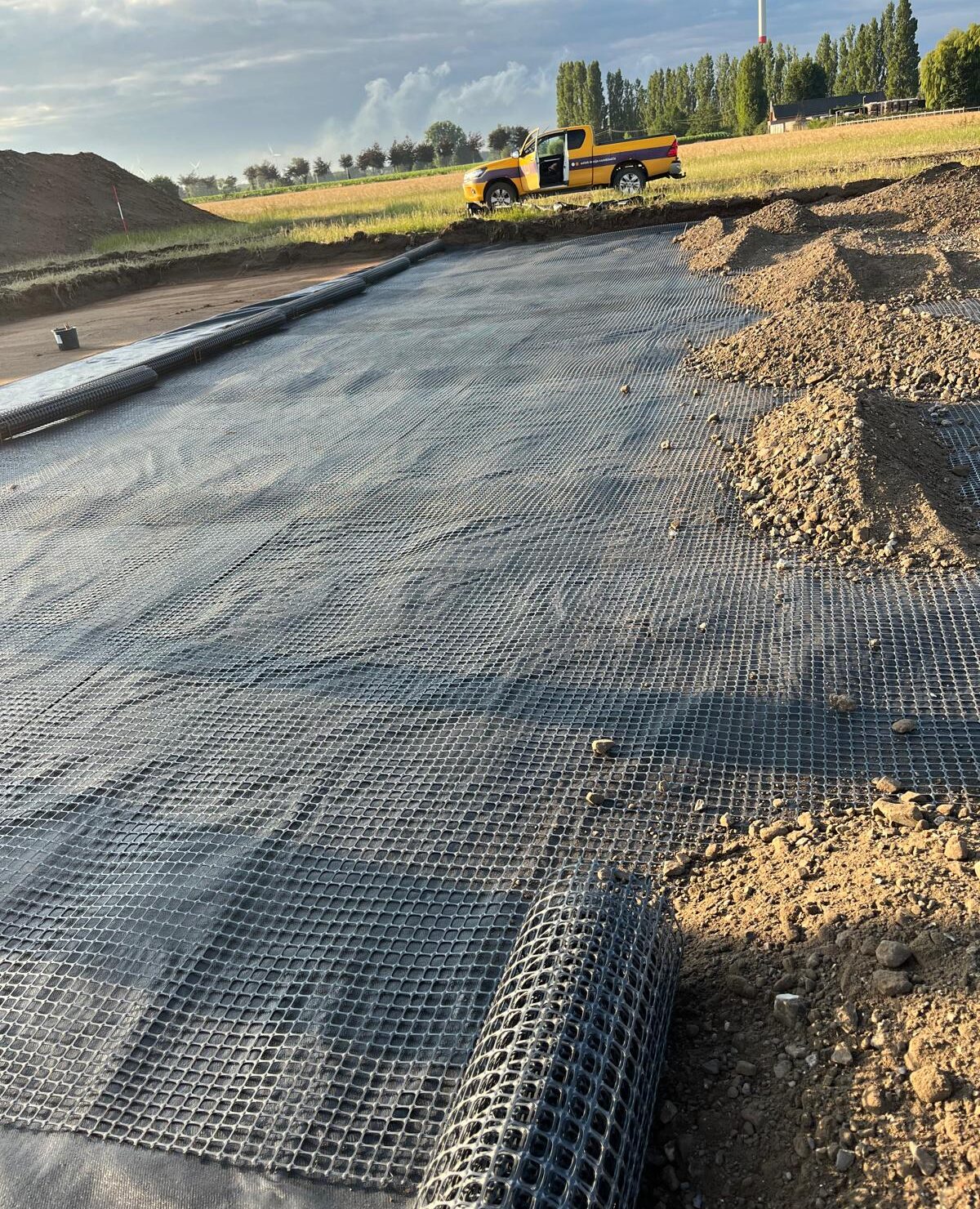 H4A Windenergie maakt een fundering voor een windmolen bij windpark Assenede
